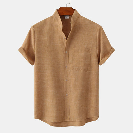 Marcelo Linen Shirt Pine Brown Shirts