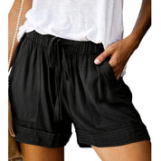 Maya Relaxed Drawstring Shorts Black