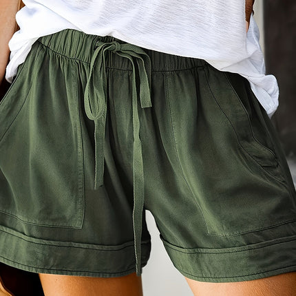 Maya Relaxed Drawstring Shorts Green