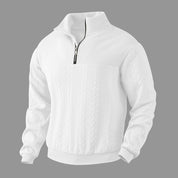 Premium Quarter-Zip Pullover Sweatshirt White Sweatshirt