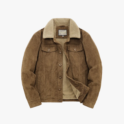 Men's Warm Cotton Windbreaker Jacket Khaki Windbreaker
