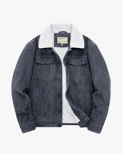 Men's Warm Cotton Windbreaker Jacket Gray Windbreaker