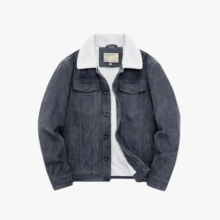 Men's Warm Cotton Windbreaker Jacket Gray Windbreaker