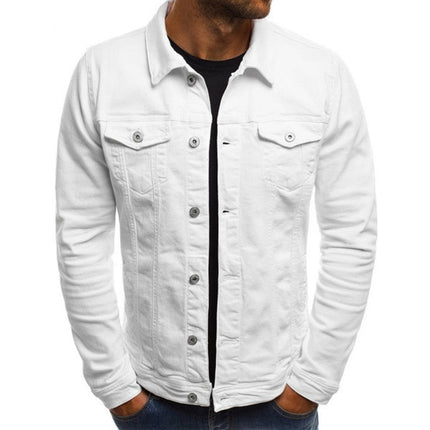 Men’s Classic Denim Jacket White Jackets