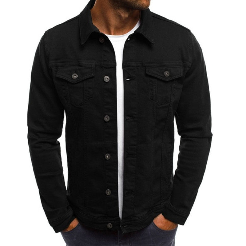 Men’s Classic Denim Jacket Black Jackets