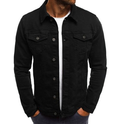Men’s Classic Denim Jacket Black Jackets