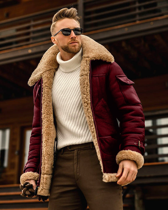 Military Fleece Warm Jackets Wine Red Jackets