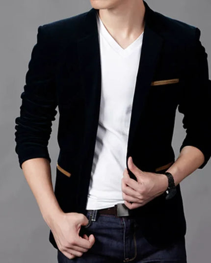 Men's Casual Blazer Jacket Black Blazer