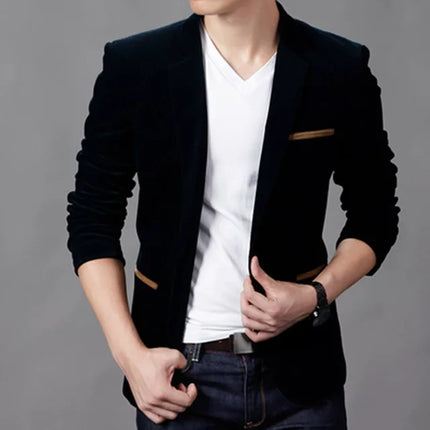 Men's Casual Blazer Jacket Black Blazer