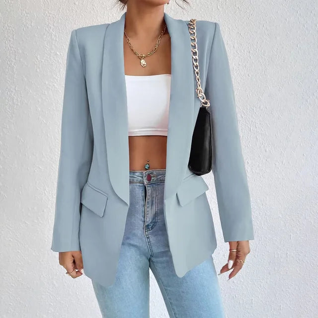Classic Tailored Blazer Light blue Blazer