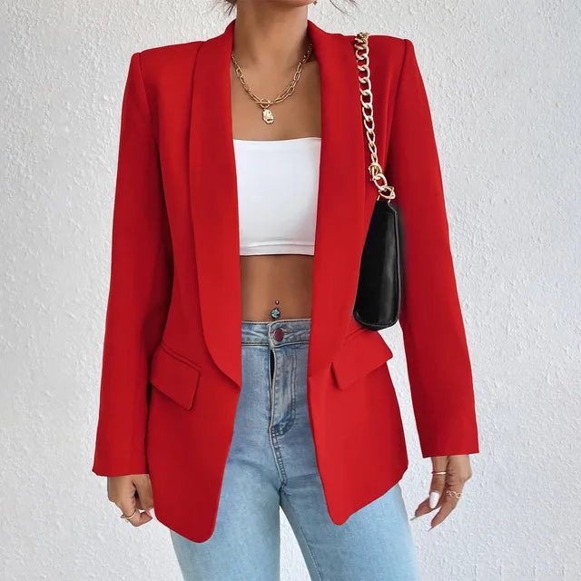 Classic Tailored Blazer Red Blazer