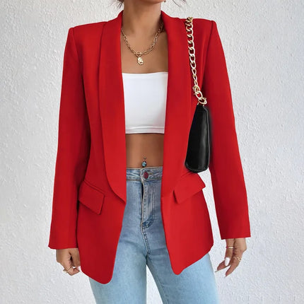 Classic Tailored Blazer Red Blazer