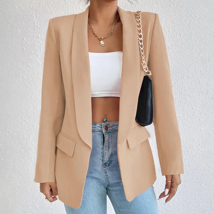 Classic Tailored Blazer Khaki Blazer