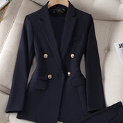 Women's Tailored Blazer Pantsuit Set Blazer Blue Blazer