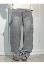 Celeste | Rhinestone Wide-Leg Jeans Pants