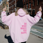 Lucy - Oversized Bliss Hoodie Light Pink - Pink-Colored print Hoodie