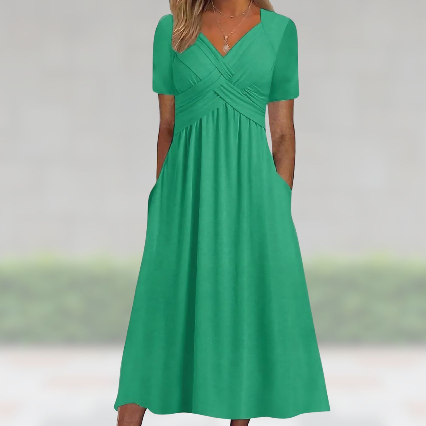 Renée | Elegant Summer Maxi Green Dresses