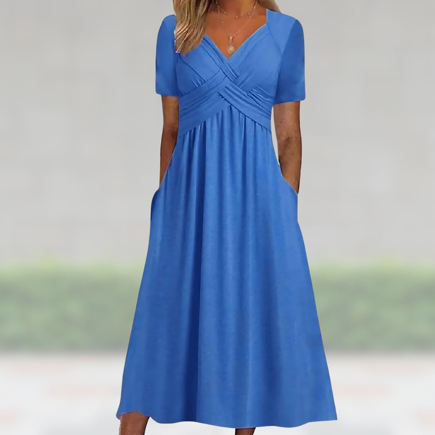 Renée | Elegant Summer Maxi Blue Dresses