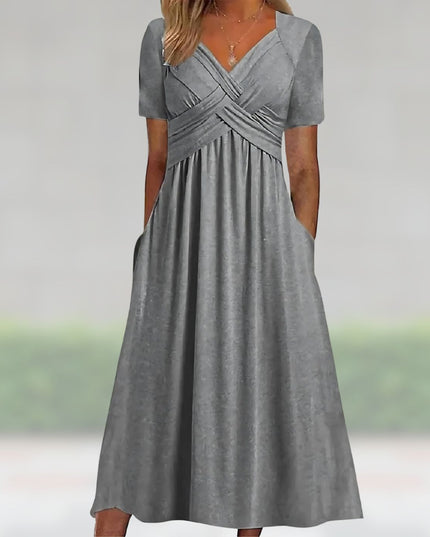 Renée | Elegant Summer Maxi Grey Dresses