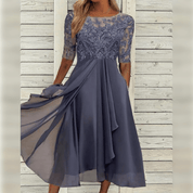 Elegant Chic Maxi Evening Gown Gray Dresses