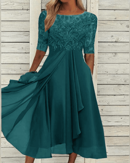 Elegant Chic Maxi Evening Gown Turquoise Dresses