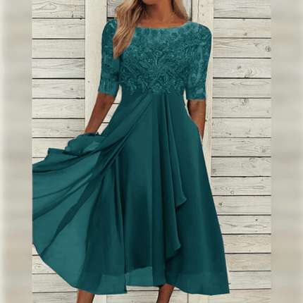 Elegant Chic Maxi Evening Gown Turquoise Dresses