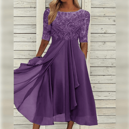 Elegant Chic Maxi Evening Gown Purple Dresses