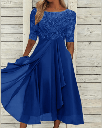 Elegant Chic Maxi Evening Gown Dark blue Dresses