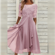 Elegant Chic Maxi Evening Gown Pink Dresses