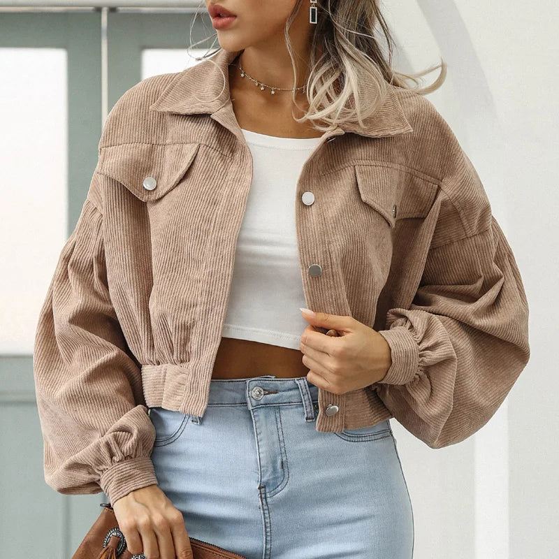 Women's Corduroy Bomber Jacket Jacket