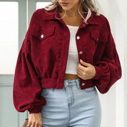 Women's Corduroy Bomber Jacket Jacket