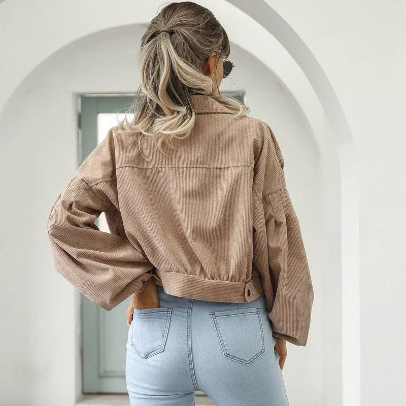 Women's Corduroy Bomber Jacket Jacket