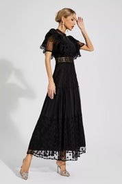 Tessa™ | Black Polka Dot Maxi Dress Dresses