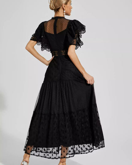 Tessa™ | Black Polka Dot Maxi Dress Dresses