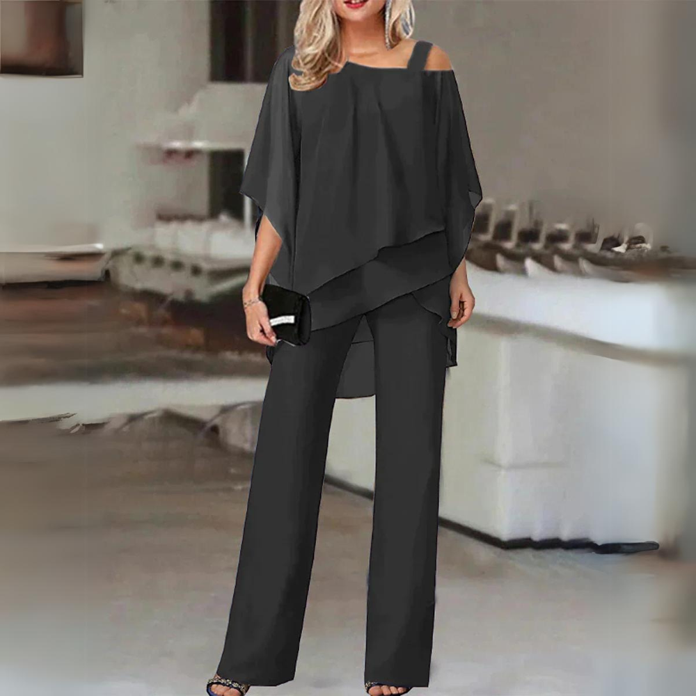 Tie-Dye Mesh Two-Piece Set Black Sets