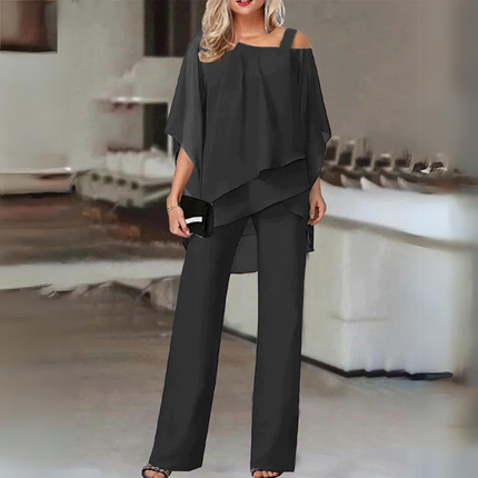 Tie-Dye Mesh Two-Piece Set Black Sets