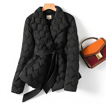 Pam | Elegant Puffer Coat Pearl Black Coat