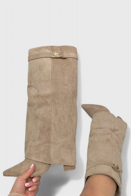 Raya Sleek Everyday Boots Apricot Boots