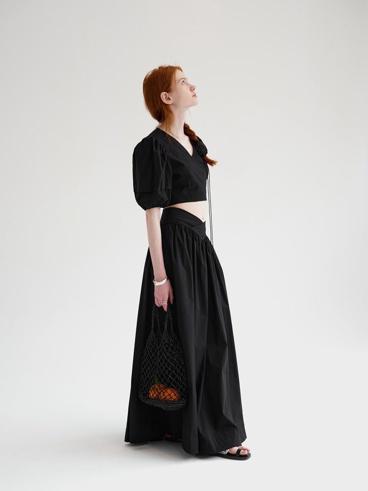 Emmeline™ | Summer Black Lady Suit Black Dresses