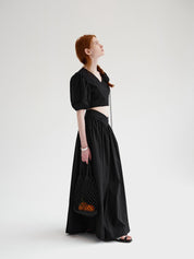 Emmeline™ | Summer Black Lady Suit Black Dresses