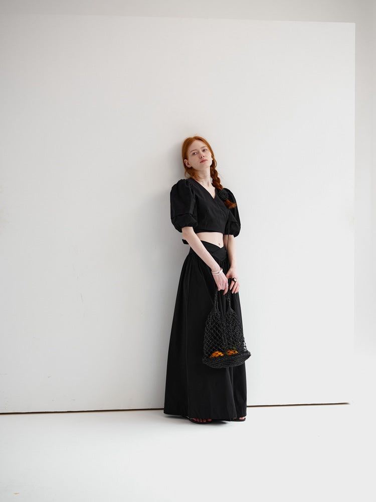 Emmeline™ | Summer Black Lady Suit Dresses