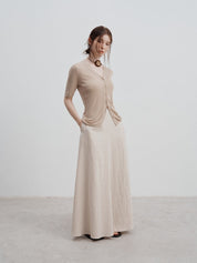 Zuri™ | Ice Silk Knitted Cardigan Blouse Blouse