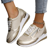 Women's Lace-Up Side-Zip Sneakers Sneakers