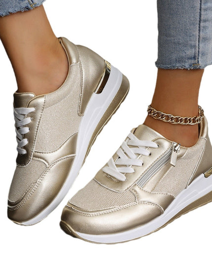 Women's Lace-Up Side-Zip Sneakers Sneakers