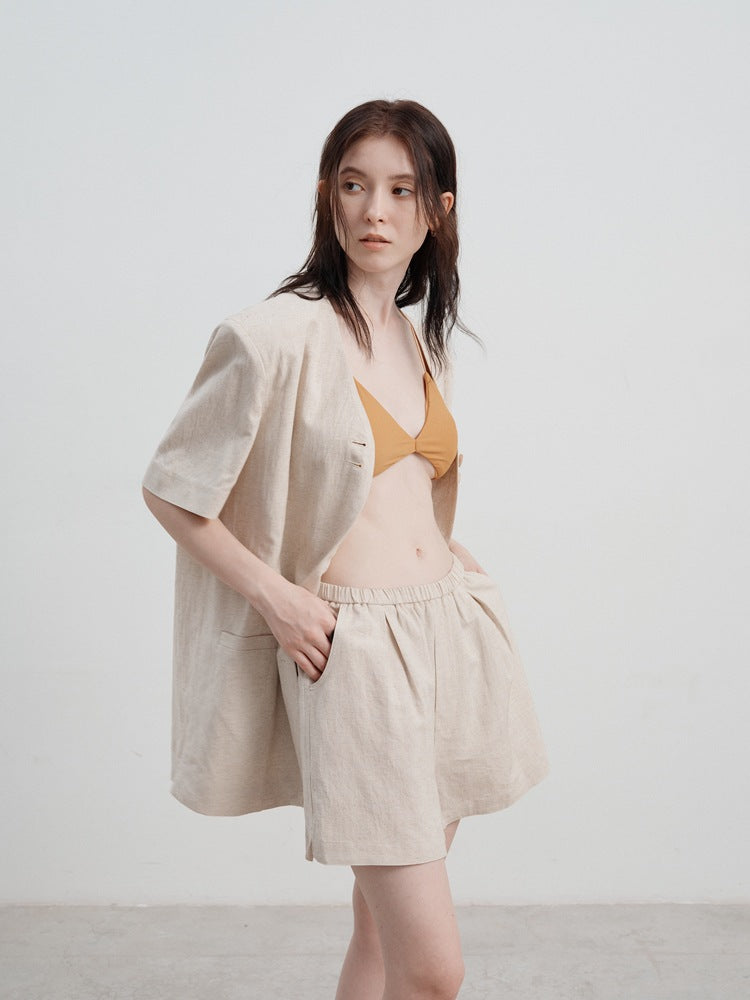 Vesper | High Waist A-line Wide Leg Shorts