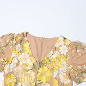 Emilia™ | Floral Puff Sleeve Midi Dress Dress