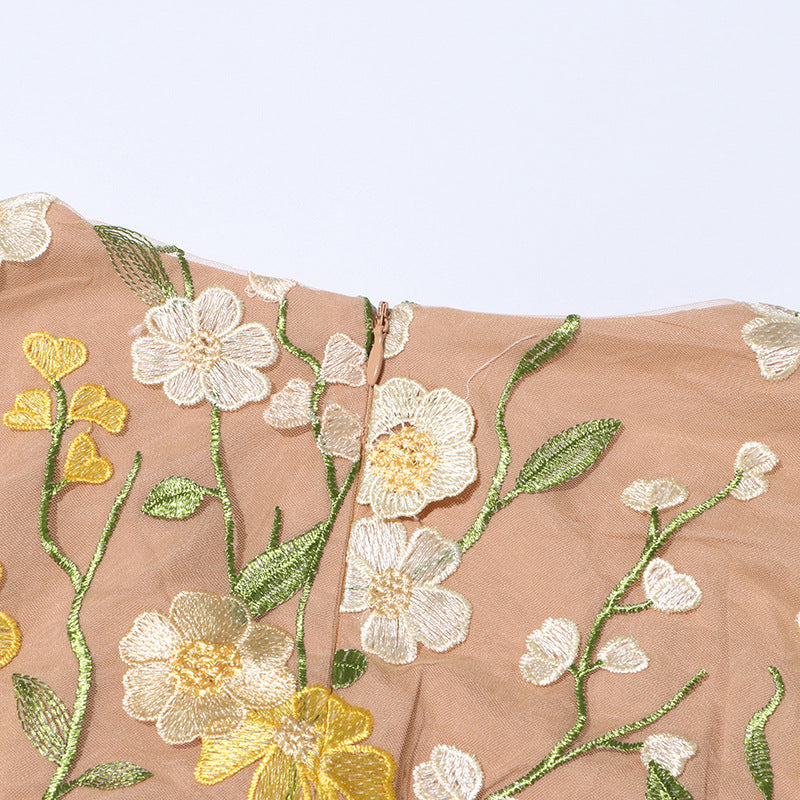 Emilia™ | Floral Puff Sleeve Midi Dress Dress
