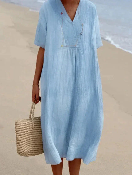 Karyl's Luftiges und Bequemes Sommerkleid Blau Dresses