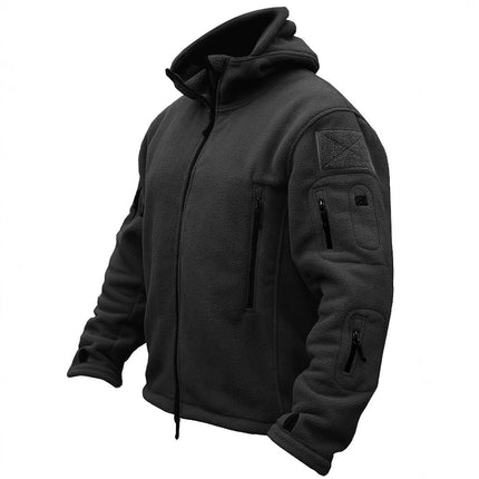 Men's Fleece Windbreaker Jacket Black Jackets