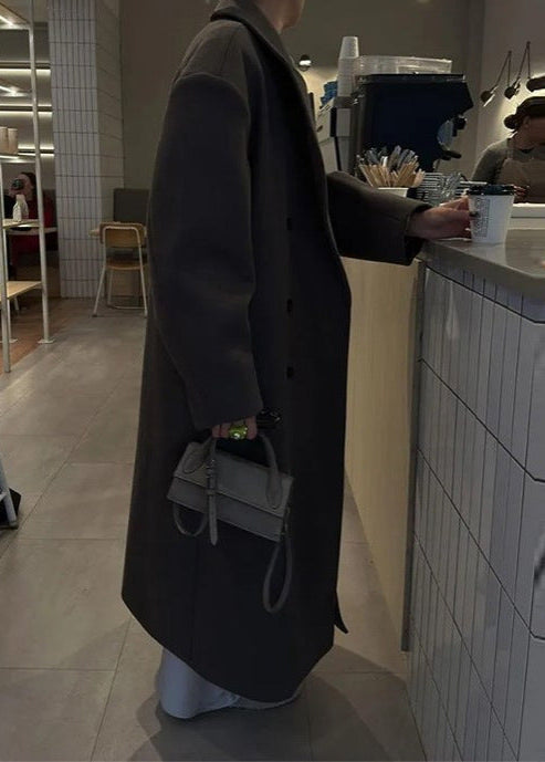 Classic Double-Breasted Long Coat Outerwear & Coats
